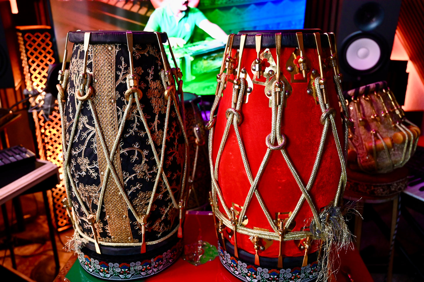 Royal Black Gold Dholak – Jamal Music Studio Edition