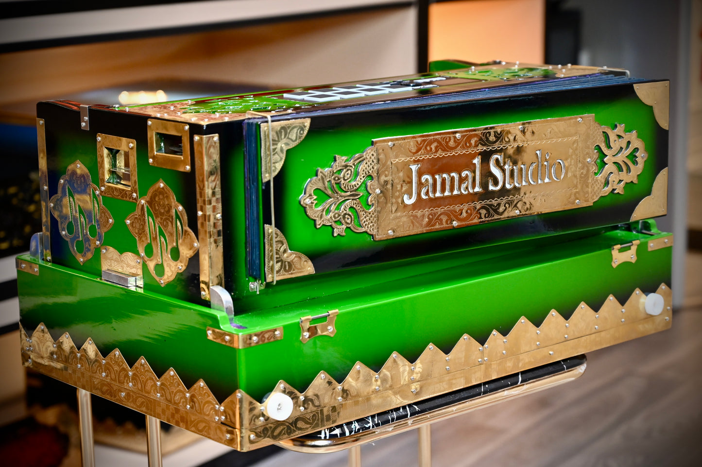 Dark Green 4X-Scale Changer Harmonium + Sampler