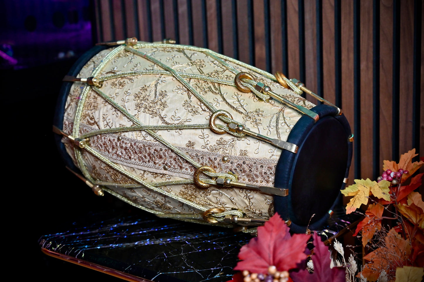 Golden Mehfil Dhol — Handcrafted by Jamal Music Store