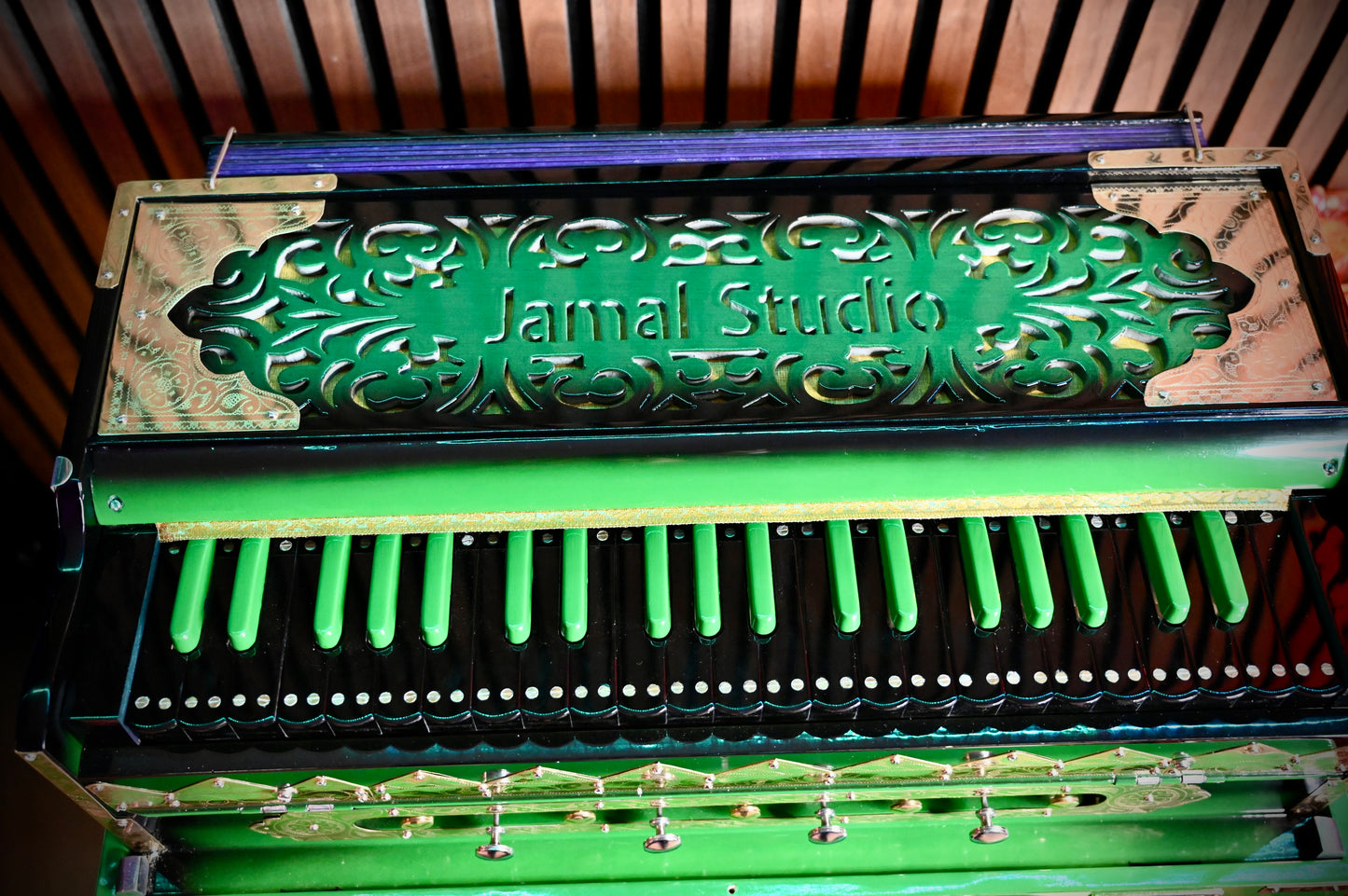 Dark Green 2X Harmonium — Mahli Sound Style | Handcrafted by Jamal Music Store