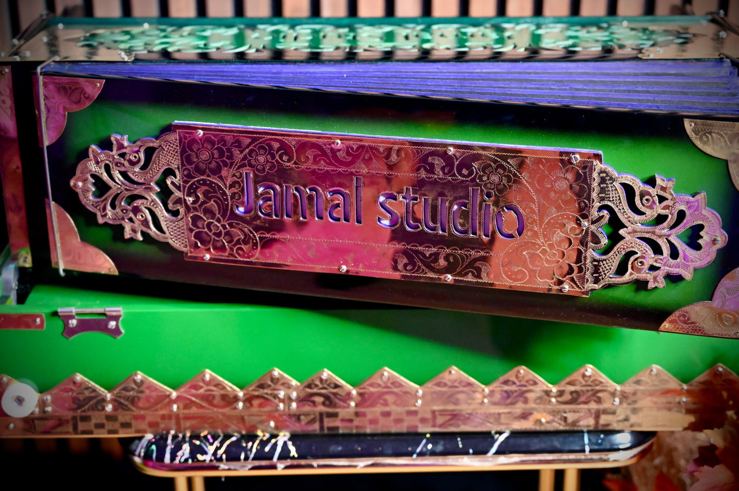 Dark Green 2X Harmonium — Mahli Sound Style | Handcrafted by Jamal Music Store