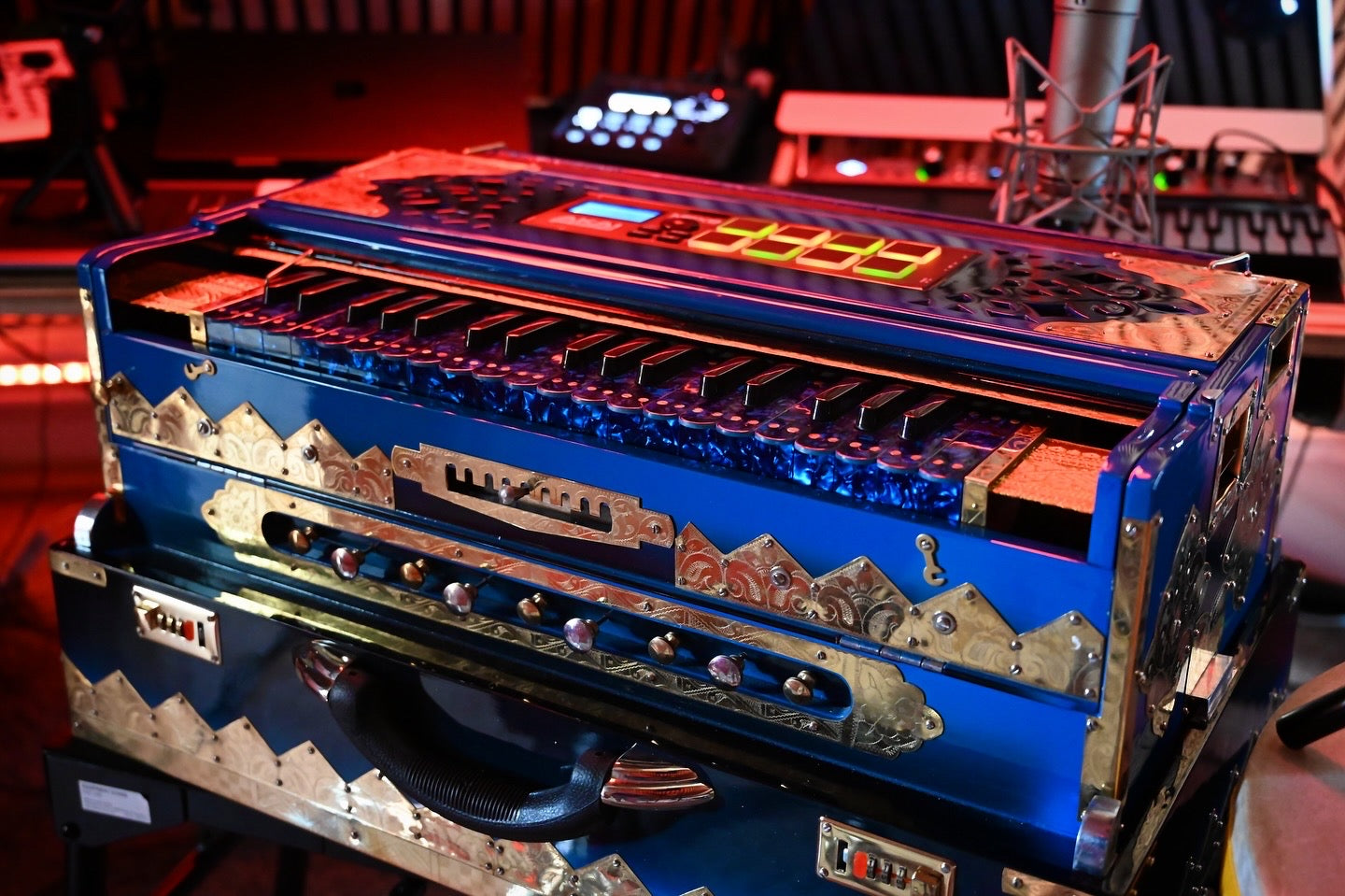 Dark Blue 5X Scale Changer Harmonium + Sampler