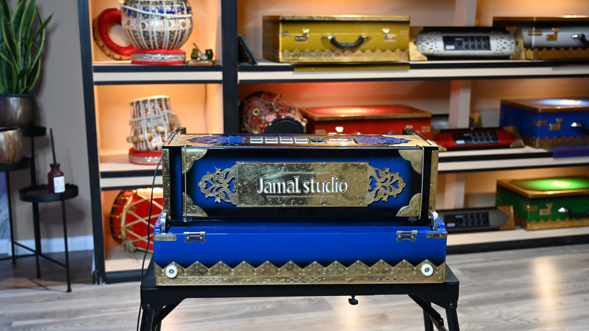 Black Blue 3-Line 9 Scale-Harmonium Sampler