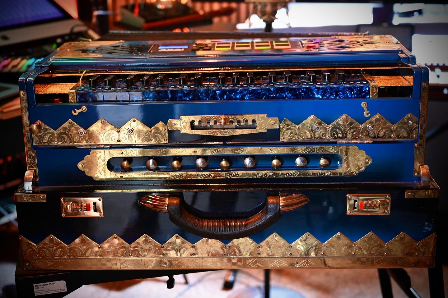Dark Blue 5X Scale Changer Harmonium + Sampler