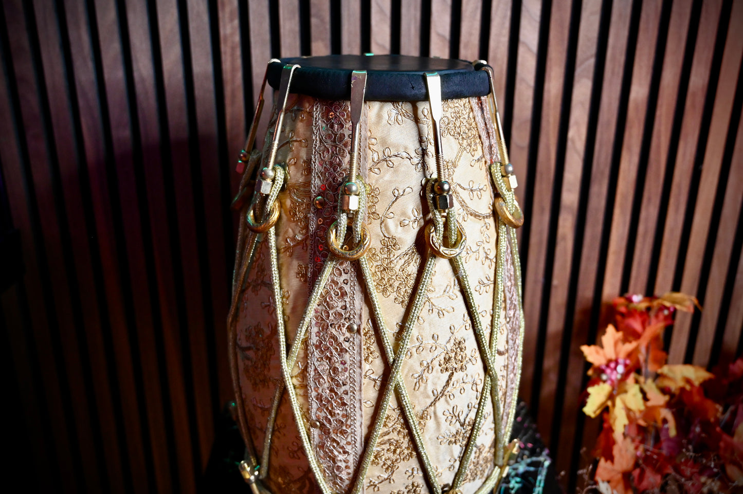 Golden Mehfil Dhol — Handcrafted by Jamal Music Store