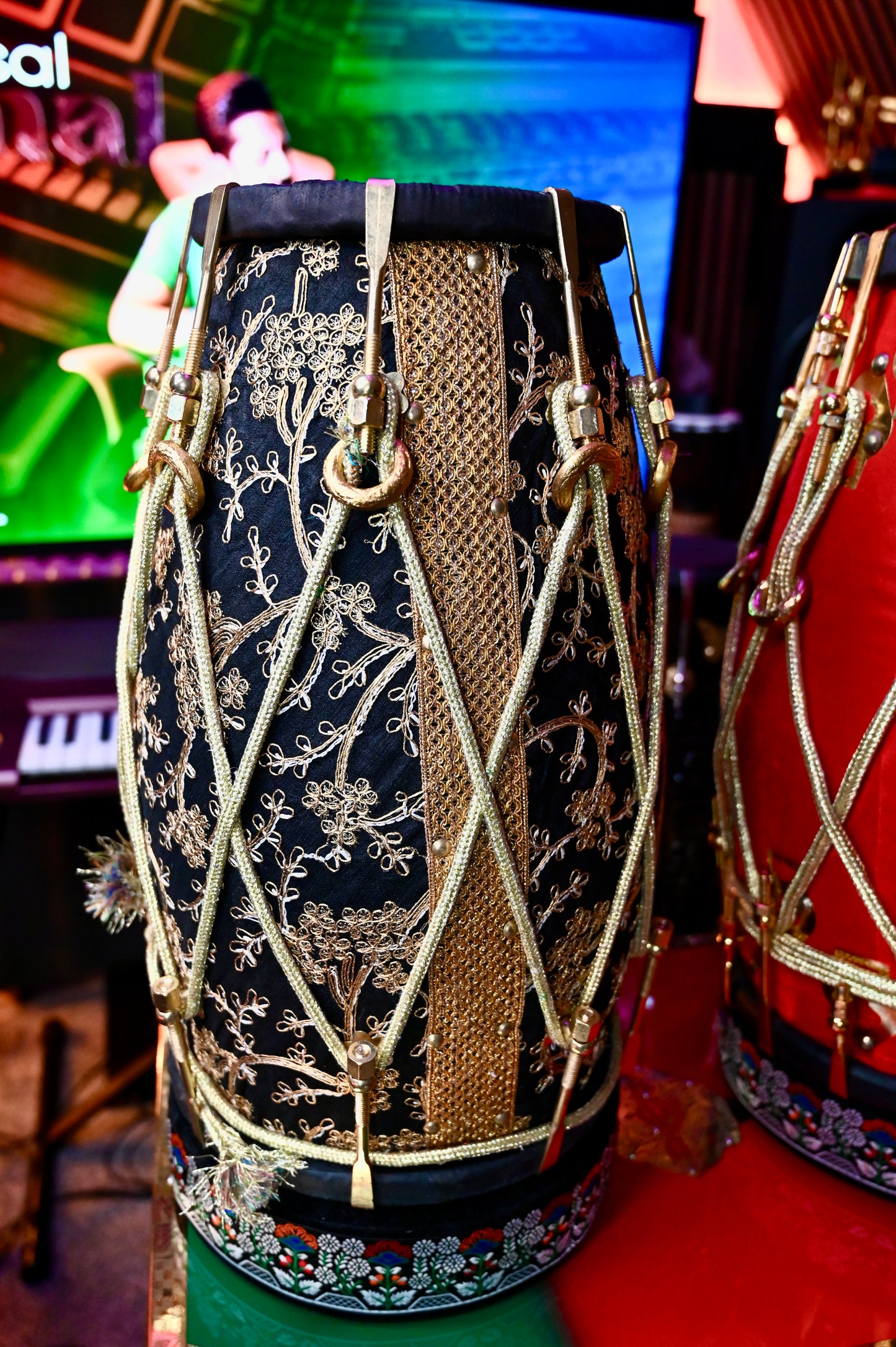 Royal Black Gold Dholak – Jamal Music Studio Edition