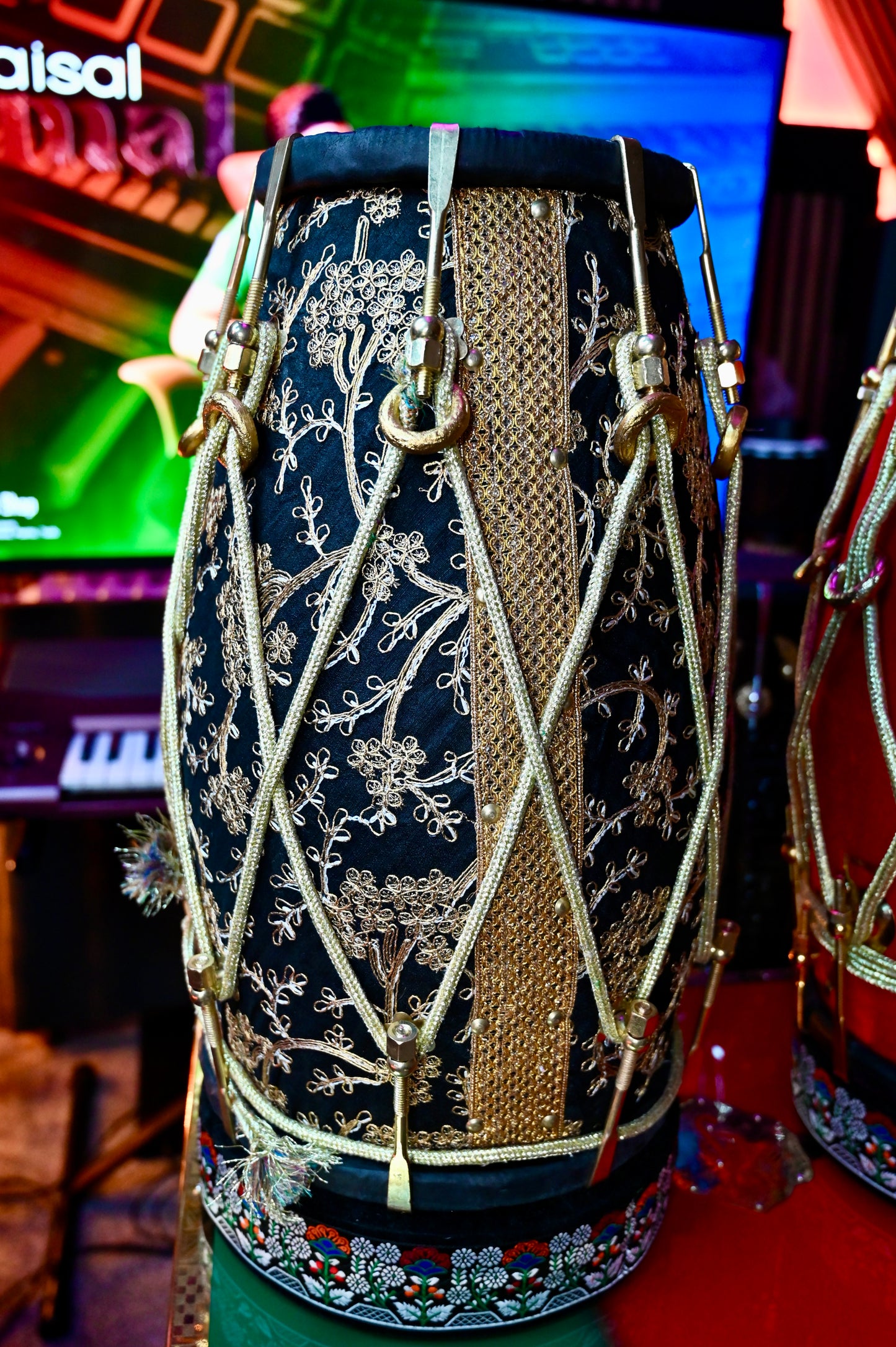 Royal Black Gold Dholak – Jamal Music Studio Edition