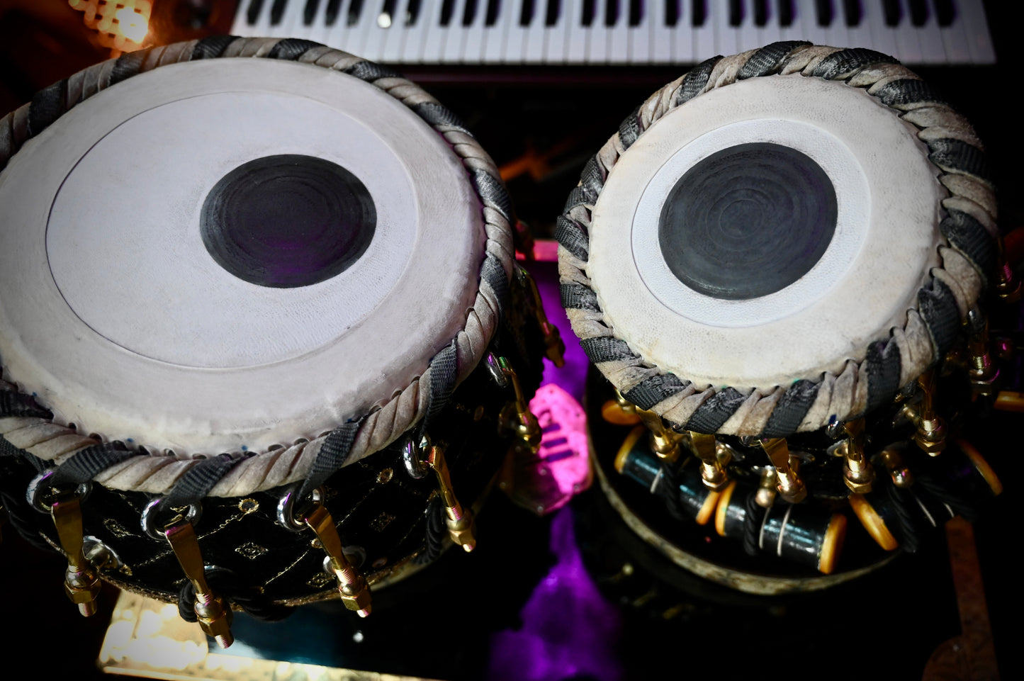 Handcrafted Elegance — The Golden Black Tabla by Jamal Music Store
