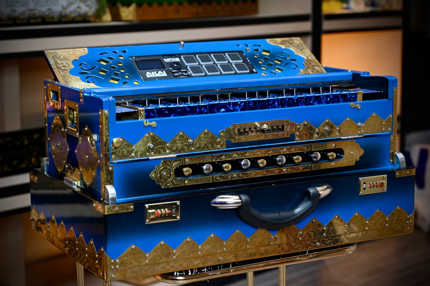 Ocean Blue 4X 13-Reed Harmonium + Sampler 792 Wave taals