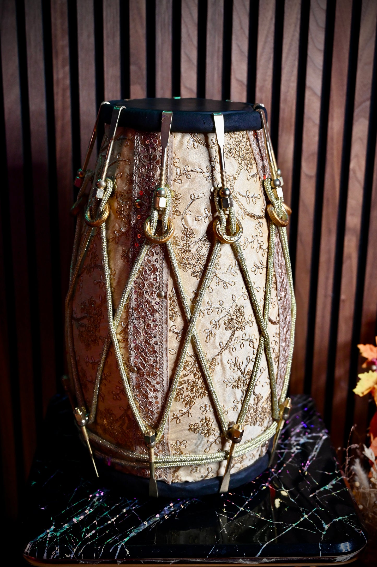 Golden Mehfil Dhol — Handcrafted by Jamal Music Store