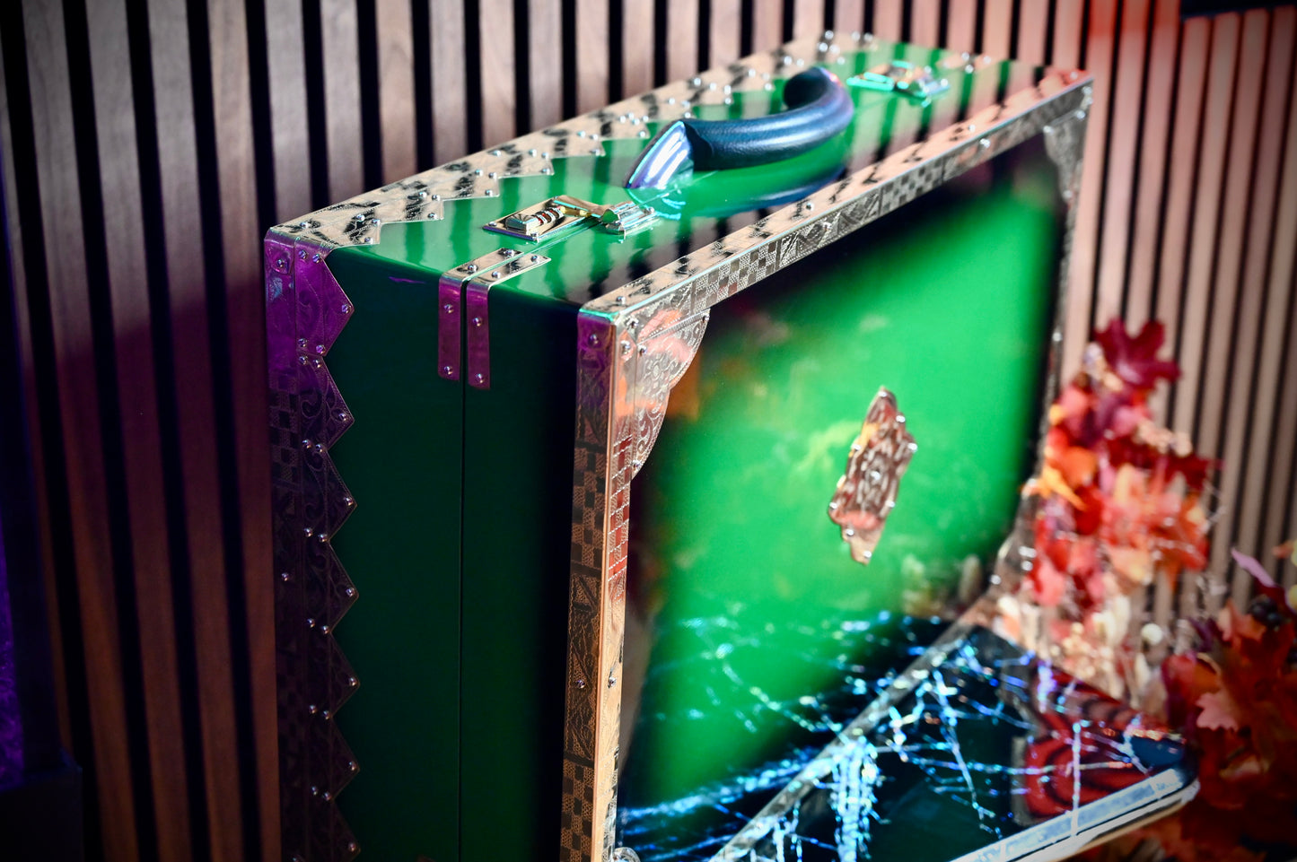 Dark Green 2X Harmonium with Built-In Sampler — 550 Wave Taals Edition | Handcrafted by Jamal Music Store