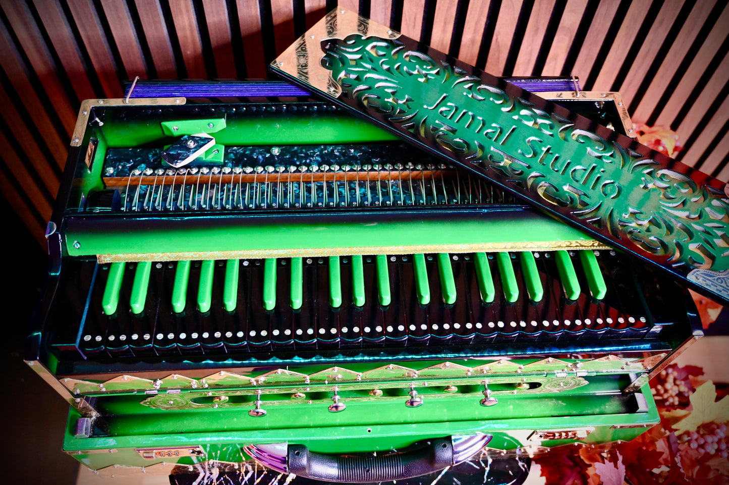 Dark Green 2X Harmonium — Mahli Sound Style | Handcrafted by Jamal Music Store
