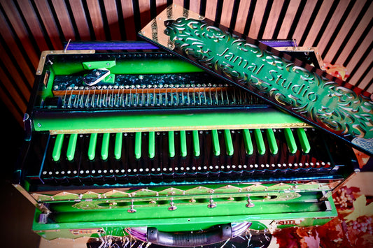 Dark Green 2X Harmonium — Mahli Sound Style | Handcrafted by Jamal Music Store