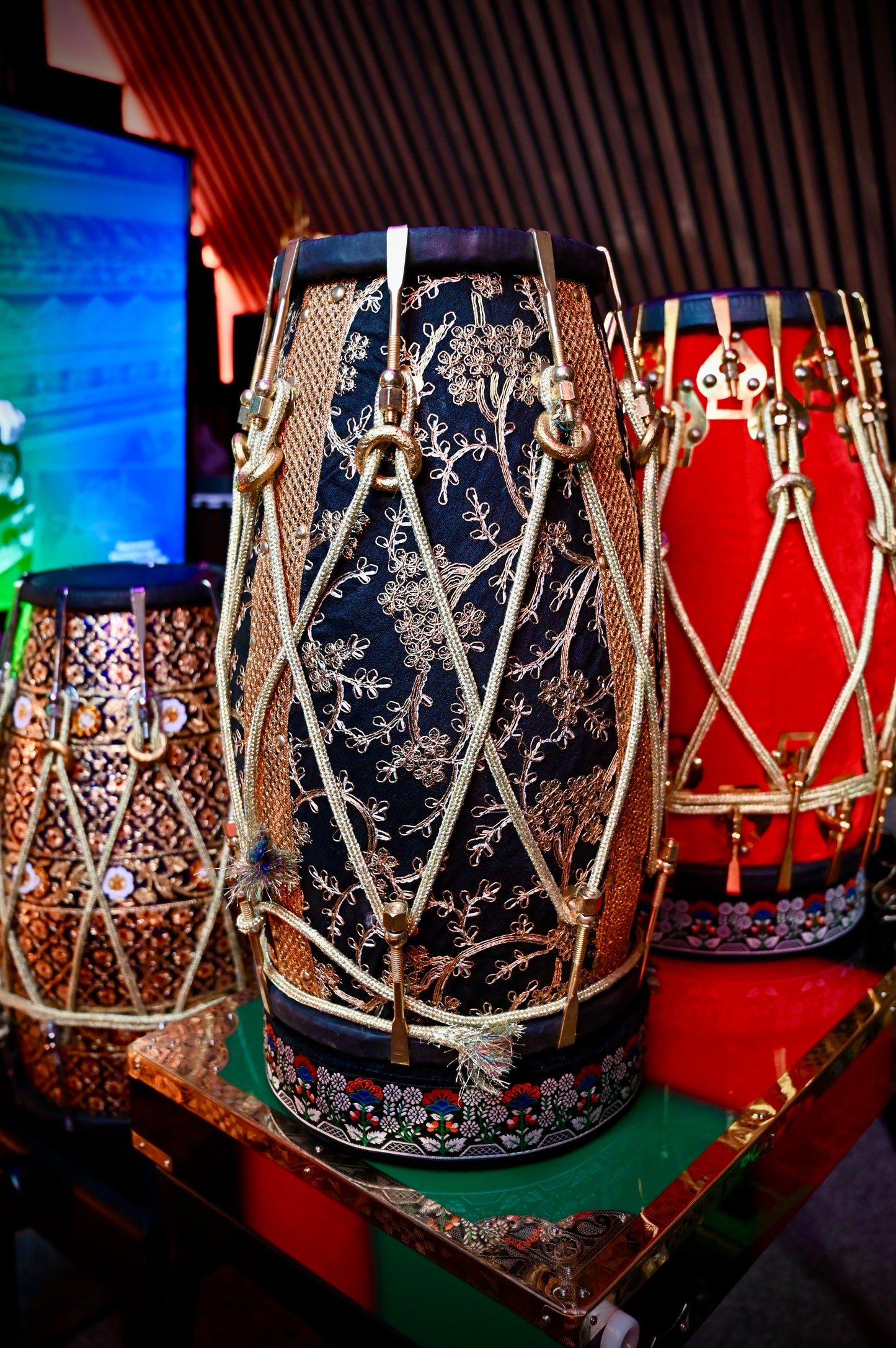 Royal Black Gold Dholak – Jamal Music Studio Edition