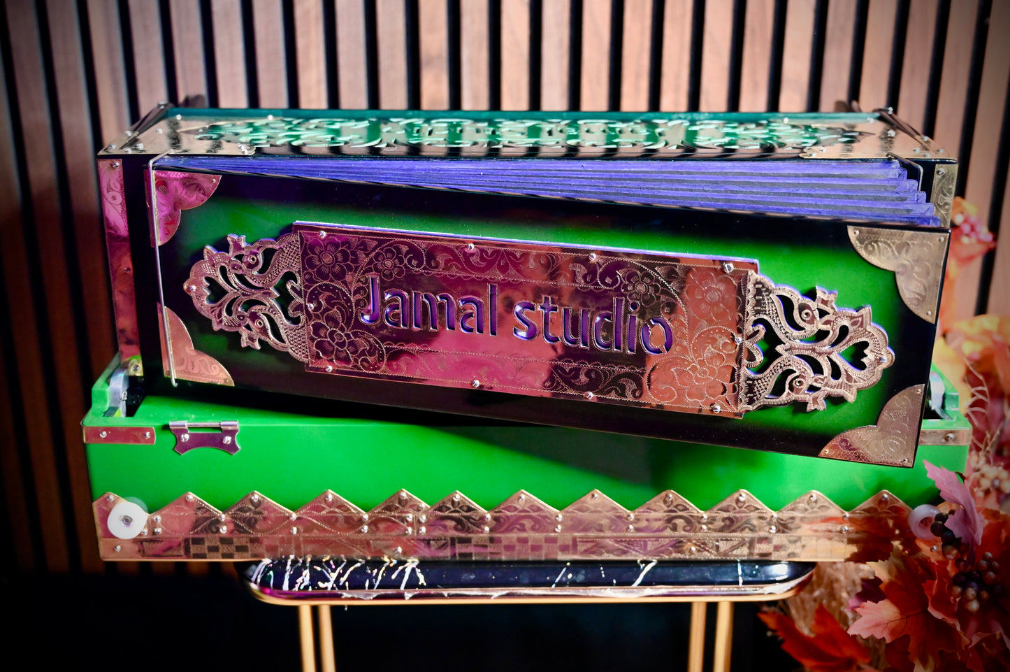 Dark Green 2X Harmonium — Mahli Sound Style | Handcrafted by Jamal Music Store