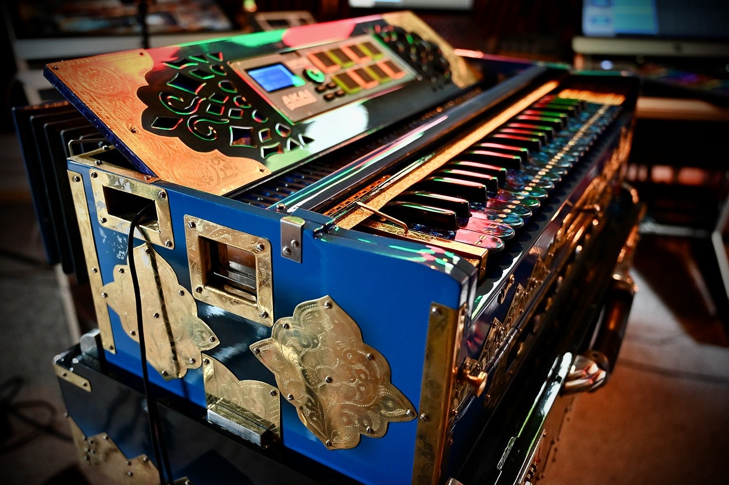 Dark Blue 5X Scale Changer Harmonium + Sampler