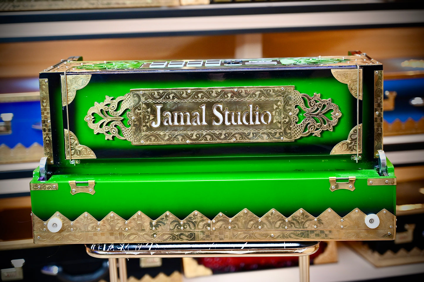 Dark Green 4X-Scale Changer Harmonium + Sampler