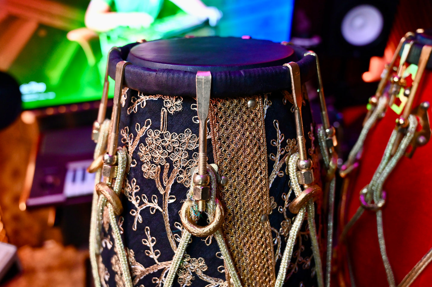 Royal Black Gold Dholak – Jamal Music Studio Edition