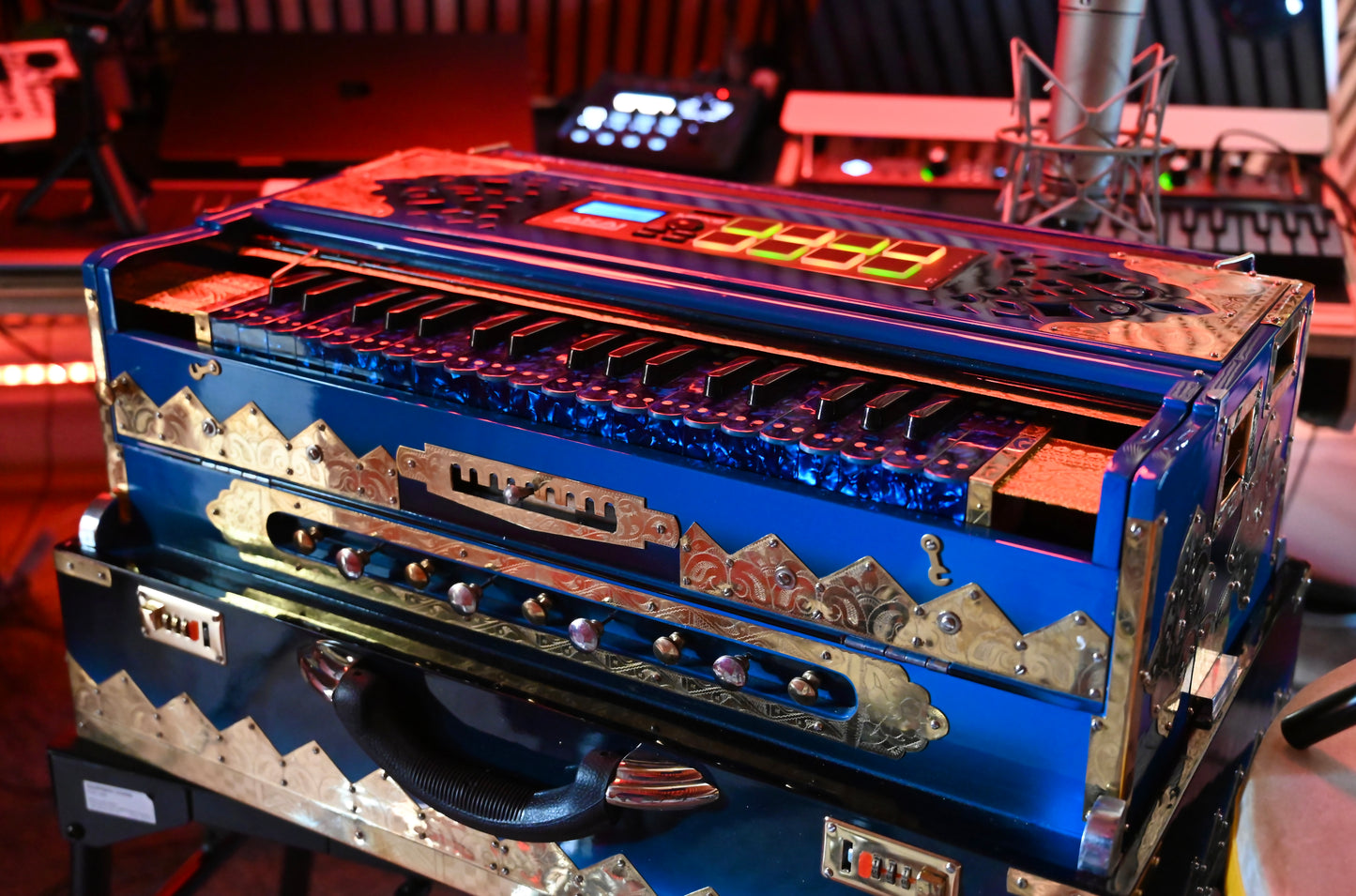 Dark Blue 5X Scale Changer Harmonium + Sampler