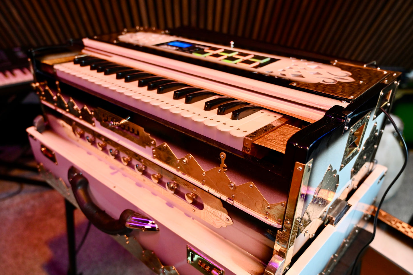 Dark White Harmonium 3X 9-Reed (Handmade) + Digital Sampler Pack