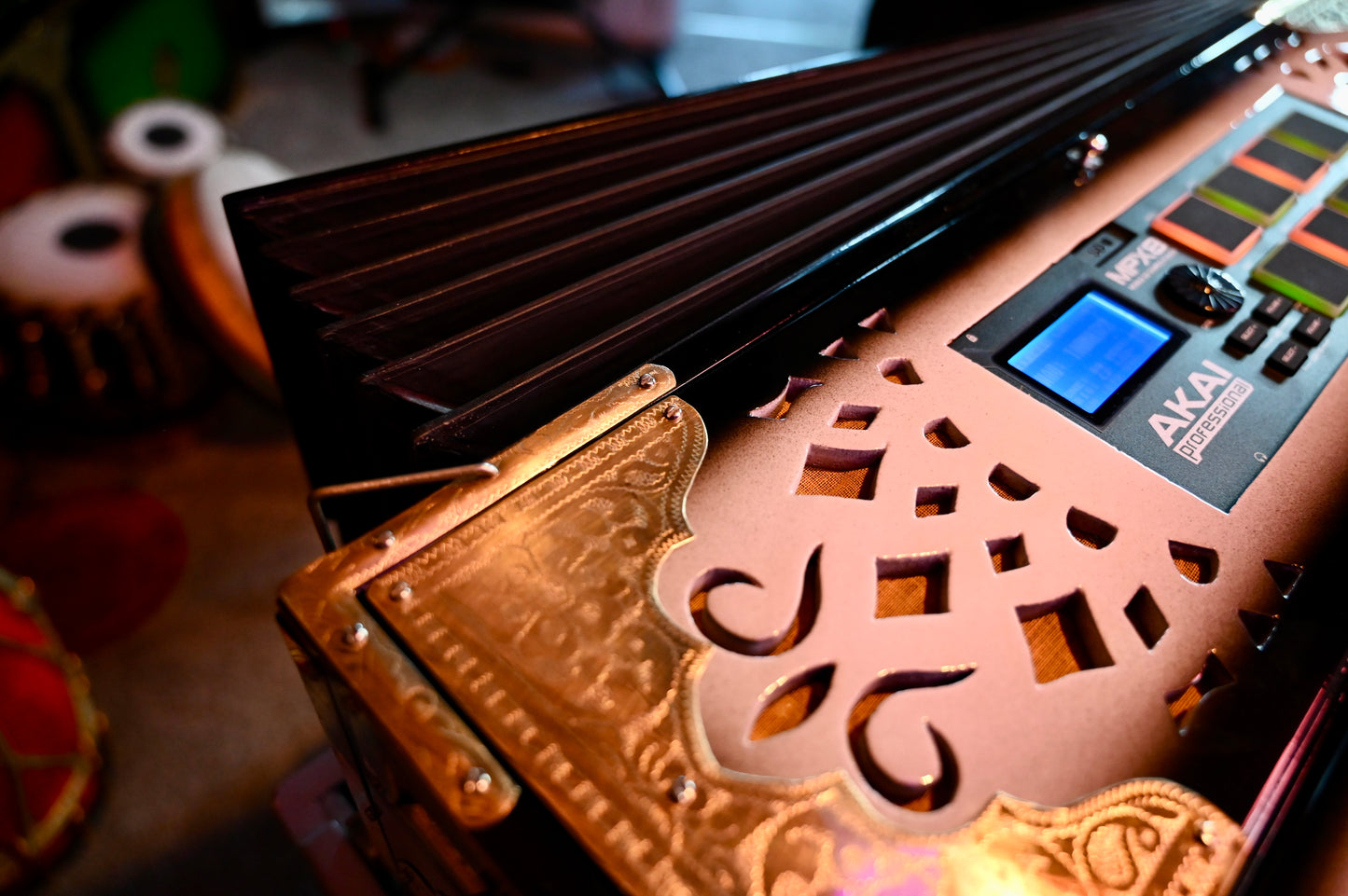 Dark White Harmonium 3X 9-Reed (Handmade) + Digital Sampler Pack
