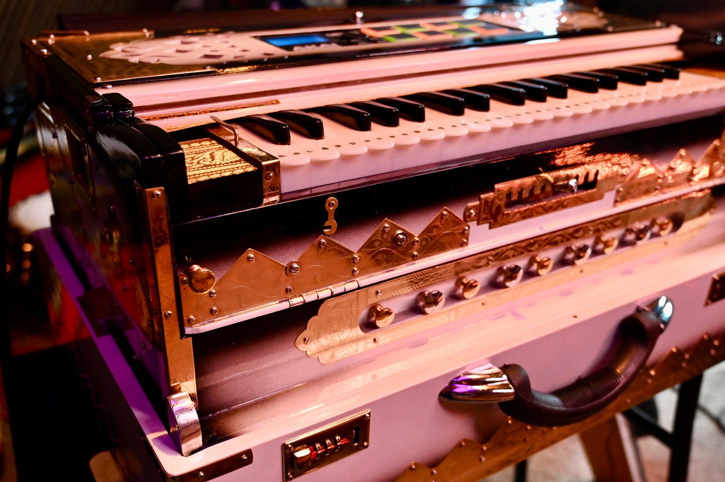 Dark White Harmonium 3X 9-Reed (Handmade) + Digital Sampler Pack