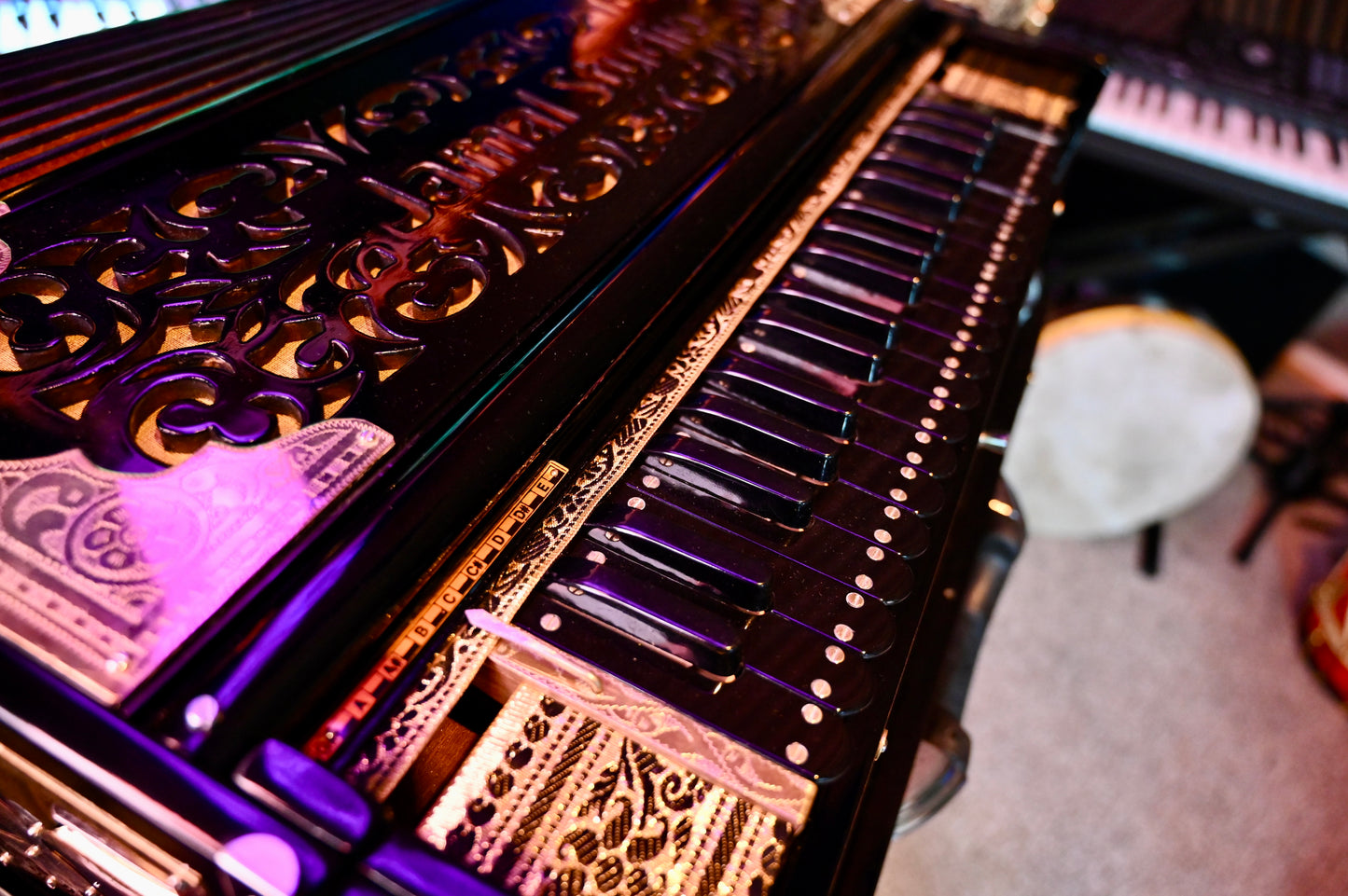 Royal Black Gold Harmonium – 3X 9 Reed Handmade Edition