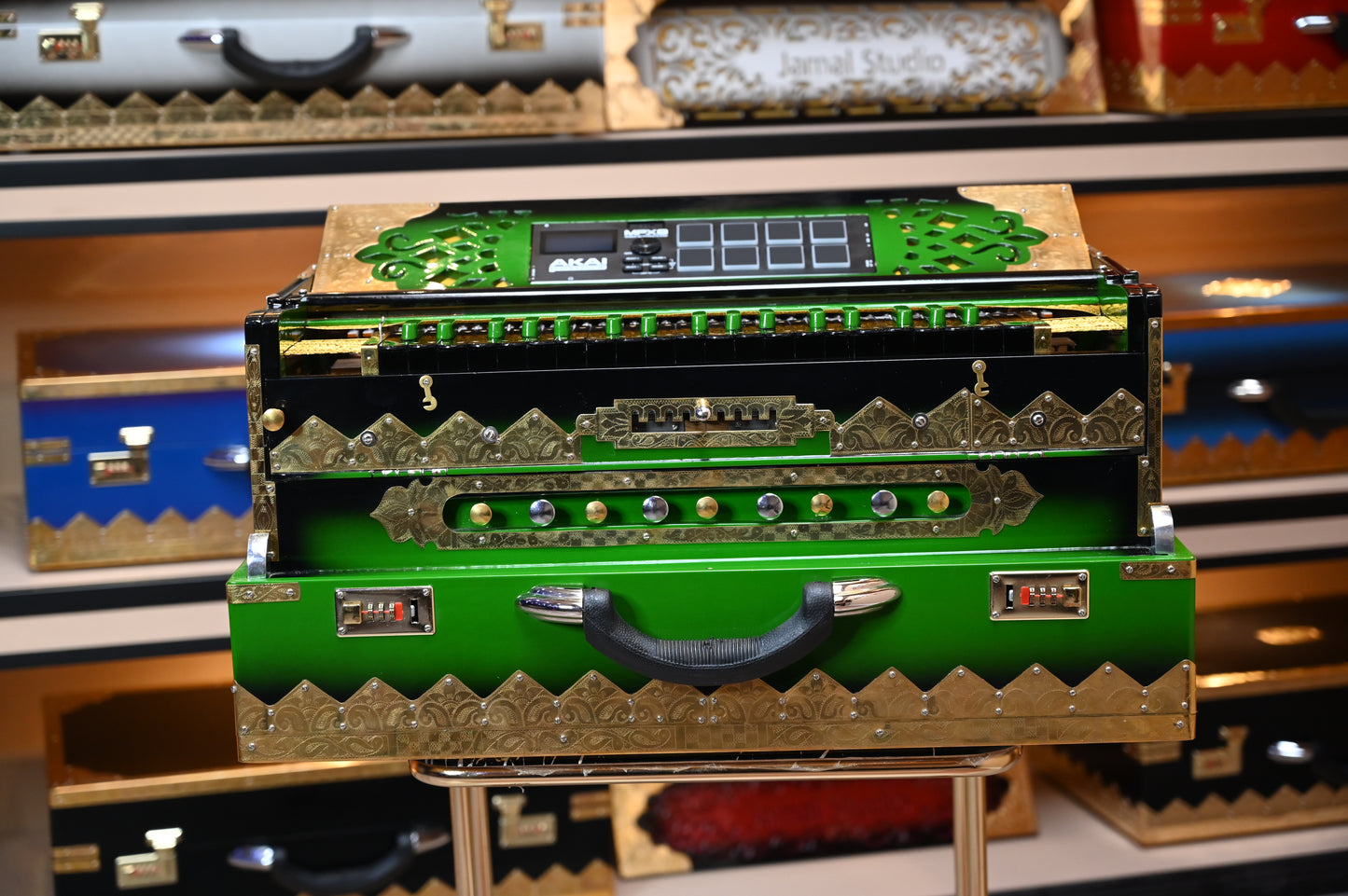 Dark Green 4X-Scale Changer Harmonium + Sampler