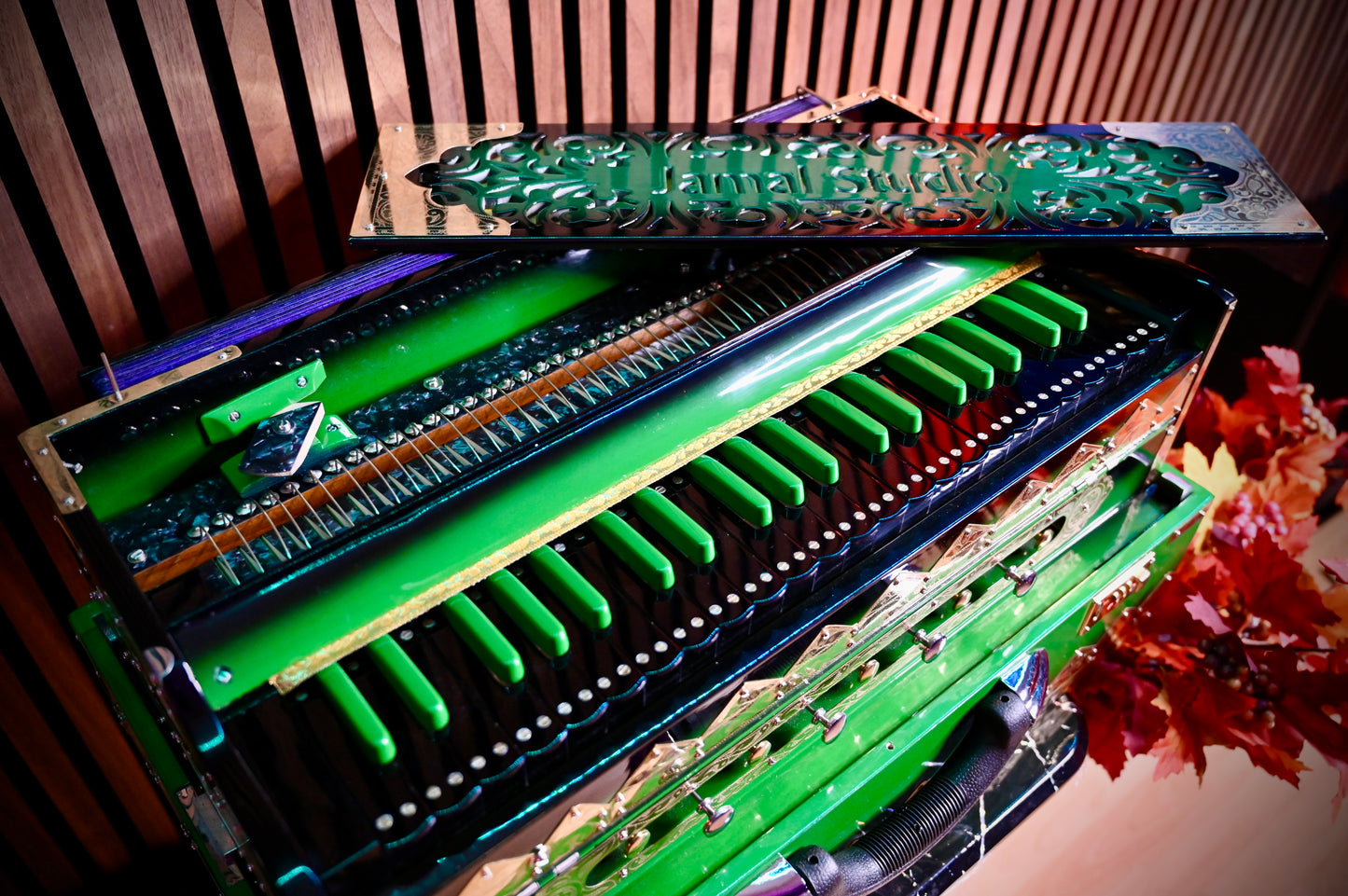 Dark Green 2X Harmonium — Mahli Sound Style | Handcrafted by Jamal Music Store