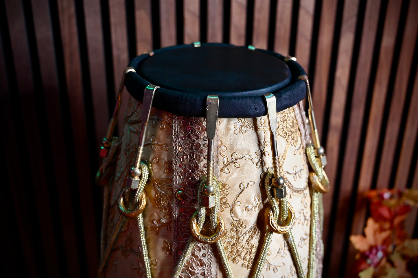 Golden Mehfil Dhol — Handcrafted by Jamal Music Store