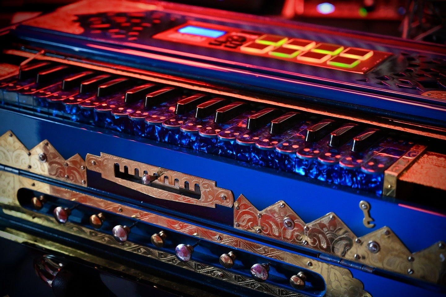 Dark Blue 5X Scale Changer Harmonium + Sampler