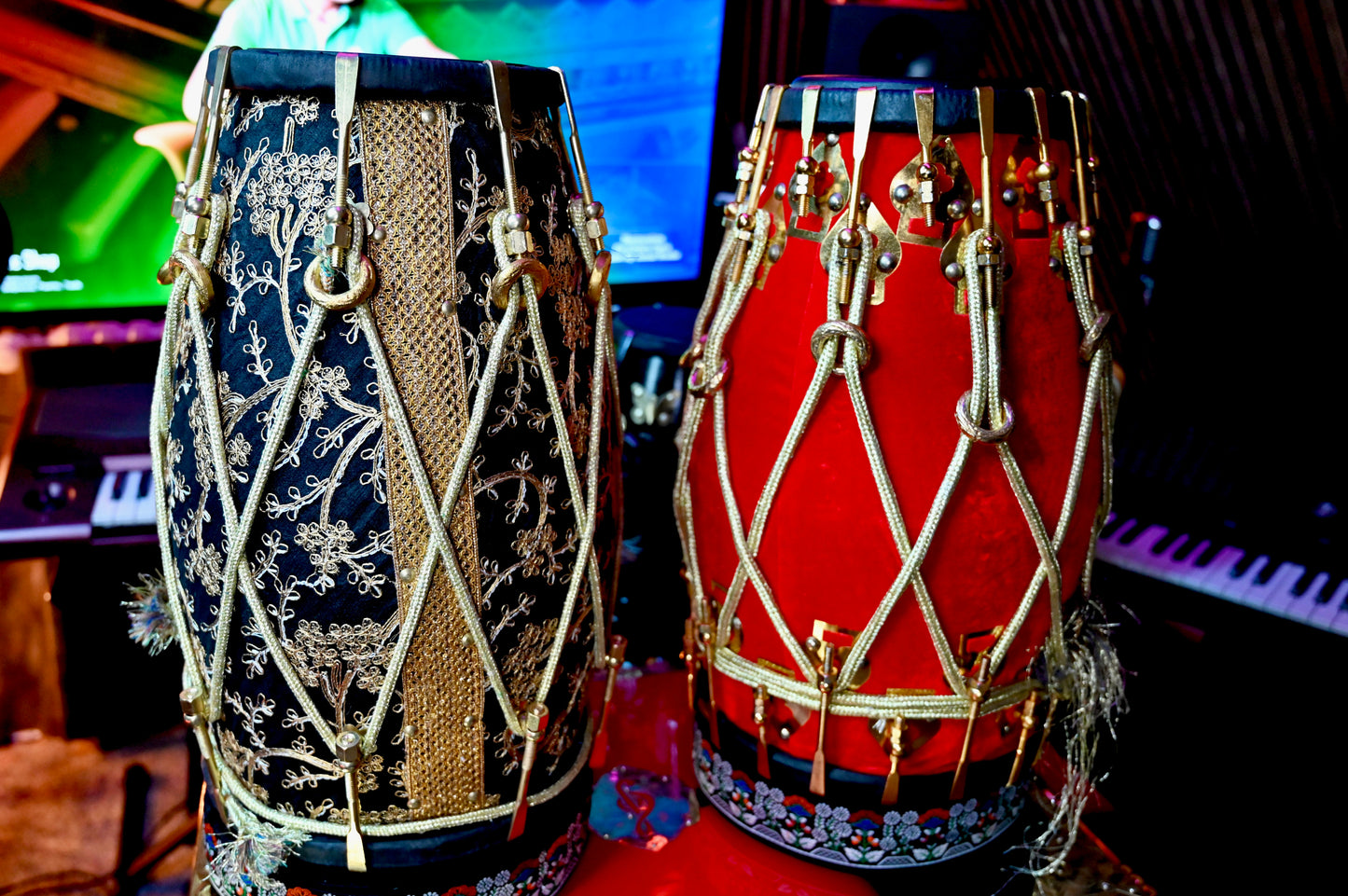 Royal Black Gold Dholak – Jamal Music Studio Edition