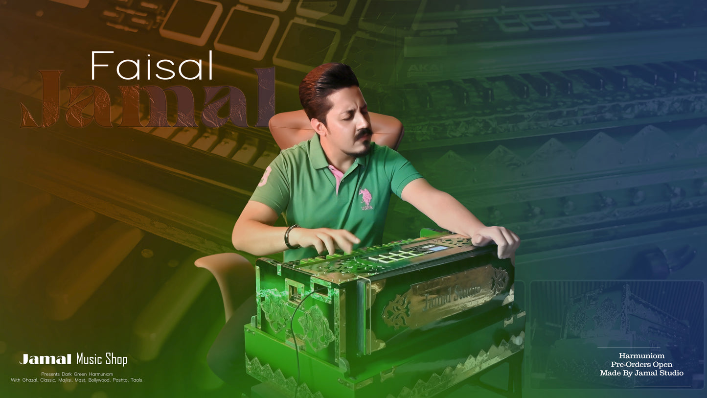 Dark Green 4X-Scale Changer Harmonium + Sampler
